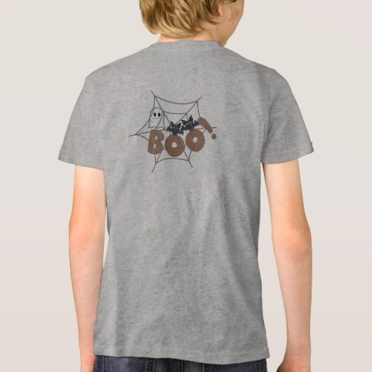 Boo Crew Halloween Kids T-Shirt with Skeleton, Bat (Achterkant)