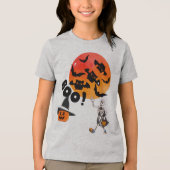 Boo Crew Halloween Kids T-Shirt with Skeleton, Bat (Voorkant)