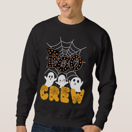 Boo Crew Halloween Sweatshirt met Schattigee geest (Voorkant)
