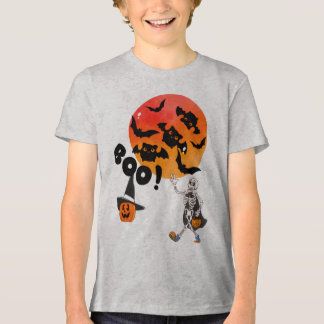 Boo Crew Halloween T-shirt voor kinderen met skele