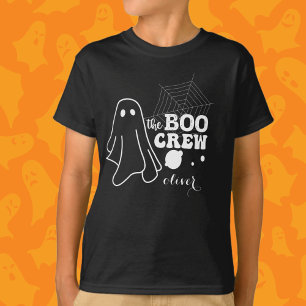Boo Crew Jongen Familie Matching Witte Halloween T-shirt