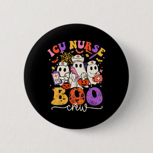 Boo Crew Kostuum Grappige Verpleegster Geest Hallo Ronde Button 5,7 Cm