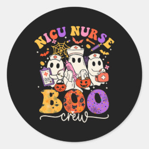 Boo Crew Kostuum Grappige Verpleegster Ghost Hallo Ronde Sticker