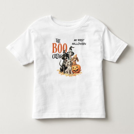 Boo Crew Leuke Honden Kinder Halloween Kinder Shirts (Voorkant)