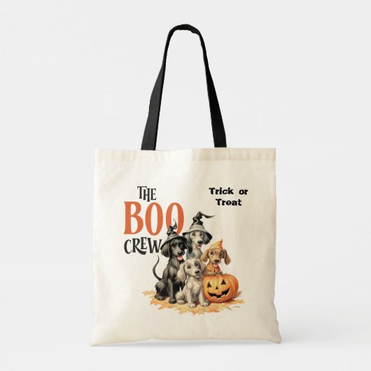 Boo Crew Leuke Honden Kinder Halloween Tote Bag (Achterkant)