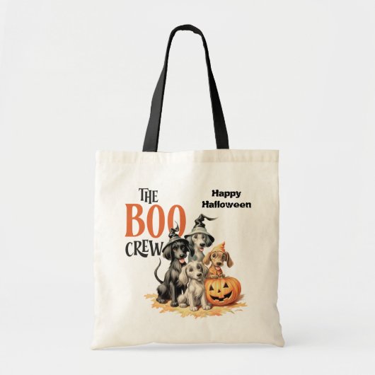 Boo Crew Leuke Honden Kinder Halloween Tote Bag (Voorkant)