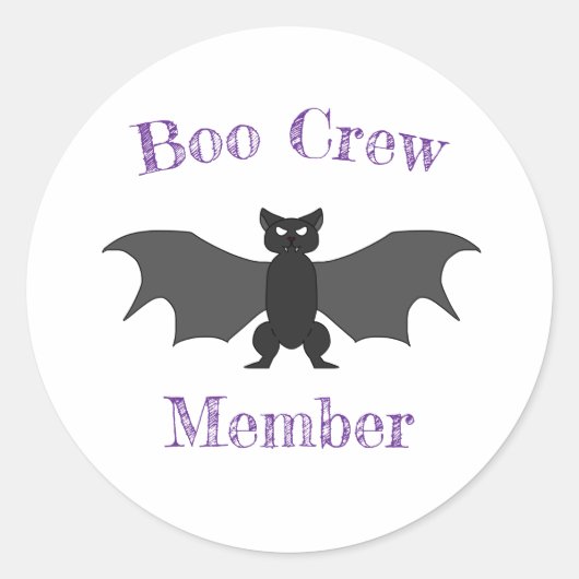 Boo Crew Lid Bat Sticker Set (Voorkant)
