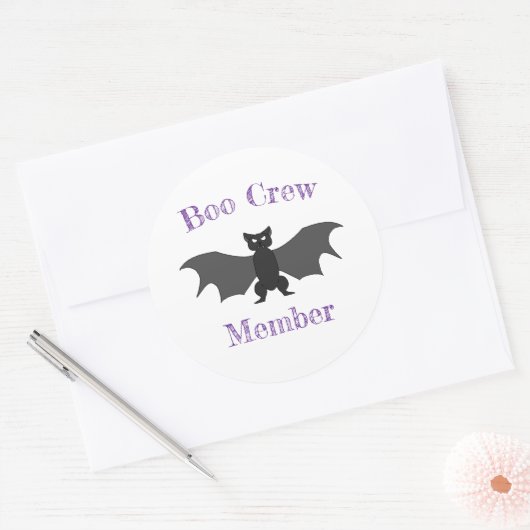 Boo Crew Lid Bat Sticker Set (Envelop)