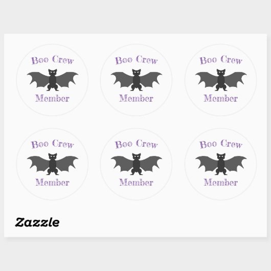 Boo Crew Lid Bat Sticker Set (Vel)