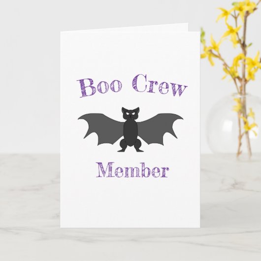 Boo Crew Lid Halloween Kaart (Gele Bloem)