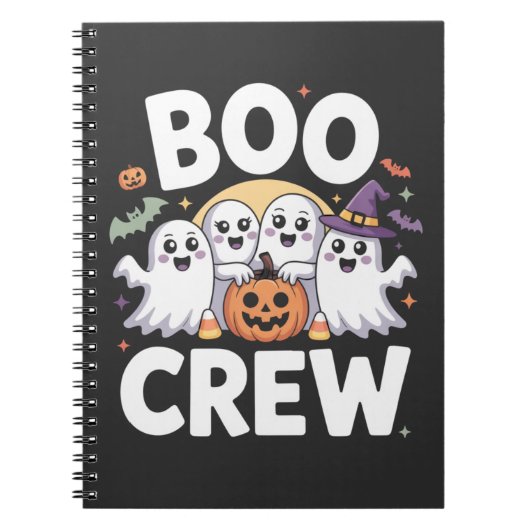 Boo Crew Lief Schattig Halloween Notitieboek (Voorkant)