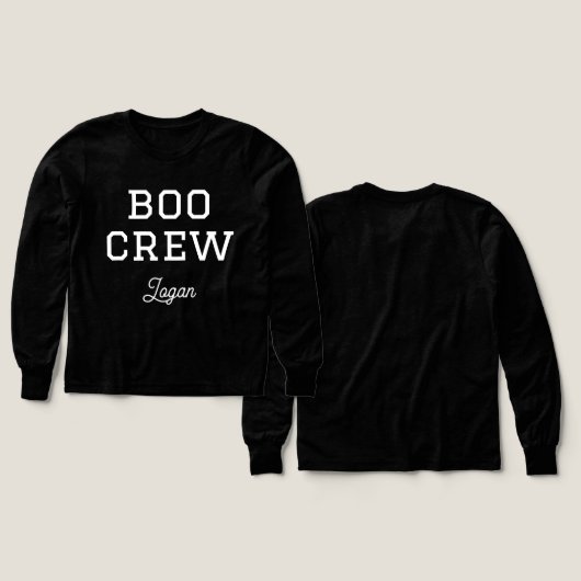Boo Crew Monogrammed Halloween (Voorkant /achterkant)