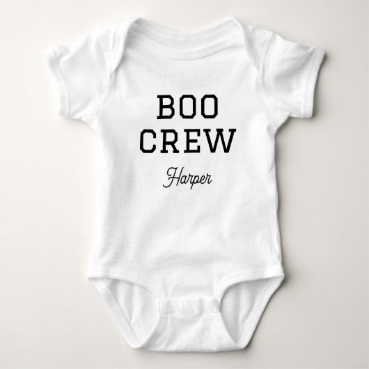 Boo Crew Monogrammed Halloween Romper (Voorkant)