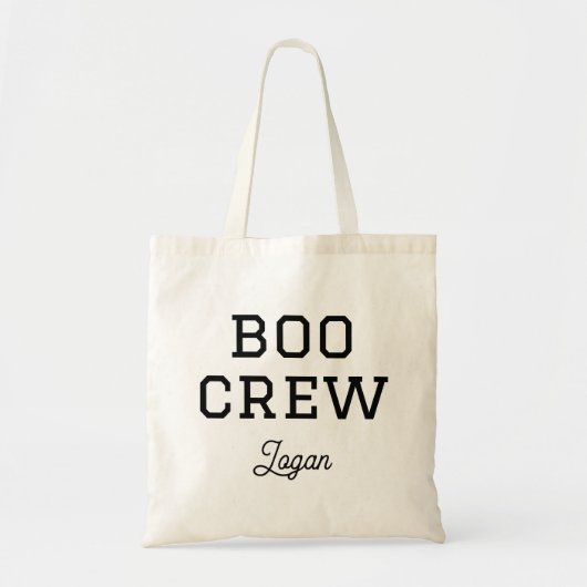 Boo Crew Monogrammed Halloween Tote Bag (Voorkant)