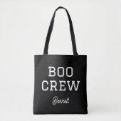 Boo Crew Monogrammed Halloween Tote Bag (Voorkant)