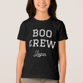 Boo Crew Monogrammed Halloween Tri-Blend Shirt (Voorkant)