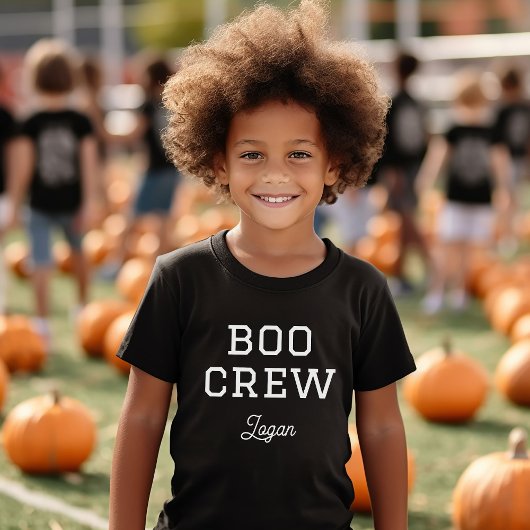 Boo Crew Monogrammed Halloween Tri-Blend Shirt