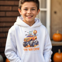 Boo Crew Monster Truck Halloween-trui voor jongens