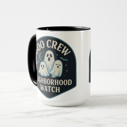 Boo Crew—Neighborhood Watch | Halloween Gifts Mok (Voorkant links)