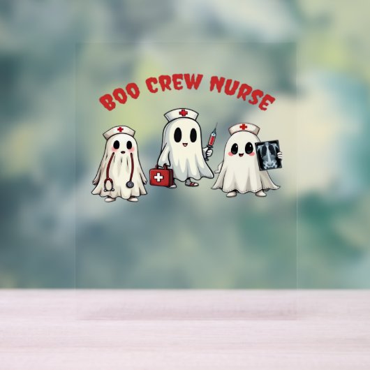 BOO CREW NURSE Essential T-shirt Acryl Bord (Neutraal)