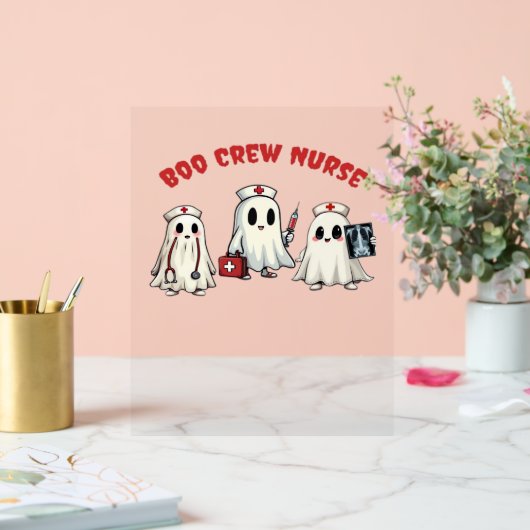BOO CREW NURSE Essential T-shirt Acryl Bord (Huwelijk)