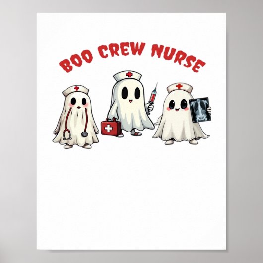BOO CREW NURSE Essential T-shirt Poster (Voorkant)