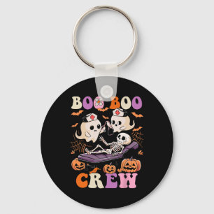 Boo Crew Nurse Halloween Ghost Skeleton Nurses Run Sleutelhanger