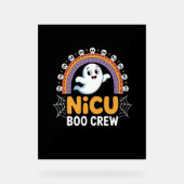 Boo Crew Nurse Halloween voor Verpleegkundigen Gho Acryl Bord (Voorkant)