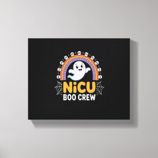 Boo Crew Nurse Halloween voor Verpleegkundigen Gho Canvas Afdruk