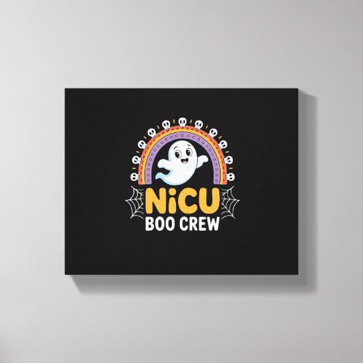 Boo Crew Nurse Halloween voor Verpleegkundigen Gho Canvas Afdruk (Voorkant)