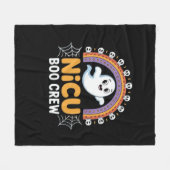 Boo Crew Nurse Halloween voor Verpleegkundigen Gho Fleece Deken (Voorkant (Horizontaal))