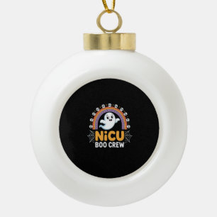 Boo Crew Nurse Halloween voor Verpleegkundigen Gho Keramische Bal Ornament