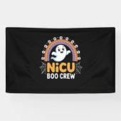 Boo Crew Nurse Halloween voor Verpleegkundigen Gho Spandoek (Horizontaal)