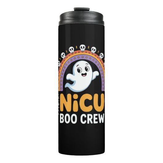 Boo Crew Nurse Halloween voor Verpleegkundigen Gho Thermosbeker (Voorkant)