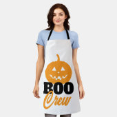 BOO crew pompoen Halloween Schort (Gedragen)