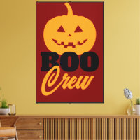 BOO Crew Pompoen Muur Kunst met Aangepaste Tekst O