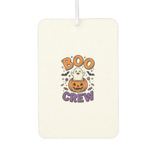 Boo Crew Schattig Geest Pompoen Halloween Shirt On Luchtverfrisser