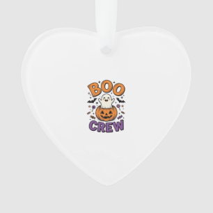 Boo Crew Schattig Geest Pompoen Halloween Shirt On Ornament