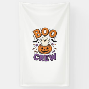 Boo Crew Schattig Geest Pompoen Halloween Shirt On Spandoek