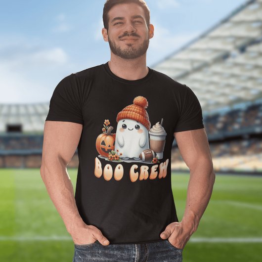 Boo Crew Schattige Ghost Football Grappig Hallowee T-shirt