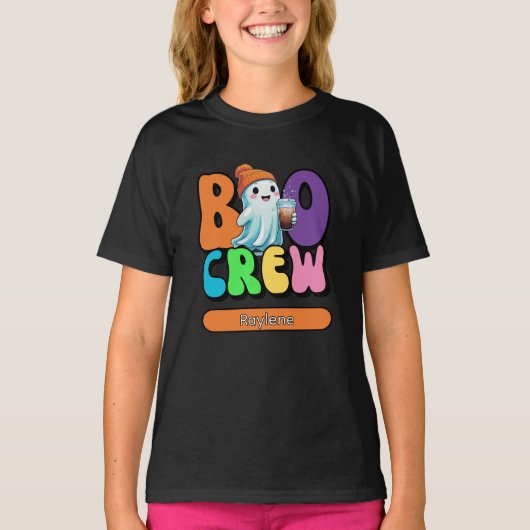 Boo Crew Schattige Ghost Matching Kinder T-shirt (Voorkant)