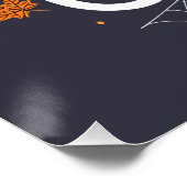 Boo Crew Schattige Halloween Ghosts en Pumpkin Perfect Poster (Hoek)