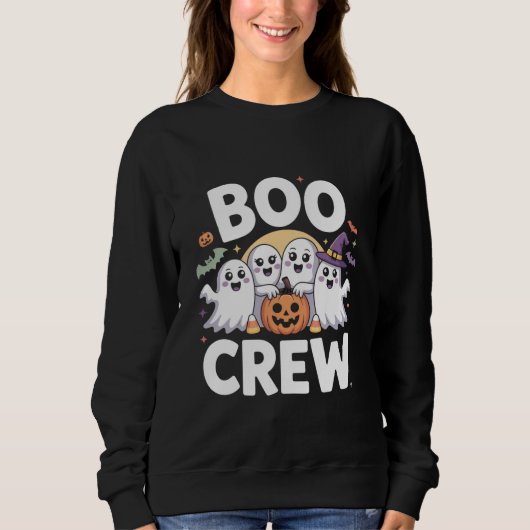 Boo Crew Schattige Spooky Halloween Trui (Voorkant)