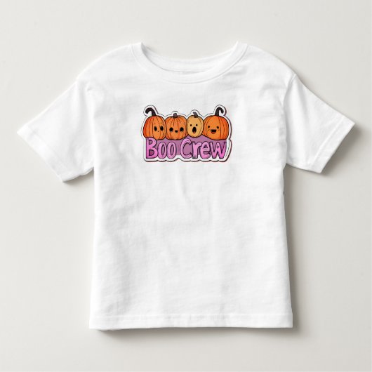 Boo Crew Schattigee pompoenen Halloween Kinder Shirts (Voorkant)