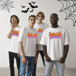 Boo Crew Schattigee pompoenen Halloween T-shirt