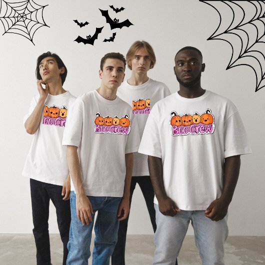 Boo Crew Schattigee pompoenen Halloween T-shirt