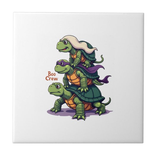 Boo Crew Schildpad Tegeltje (Voorkant)