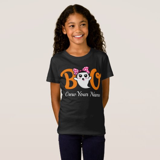 Boo Crew Sinaasappel Halloween Family Matching T-shirt (Voorkant volledig)