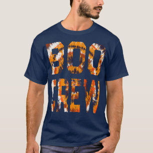 Boo Crew Sinaasappel Tie Dye Matching Halloween Ha T-shirt