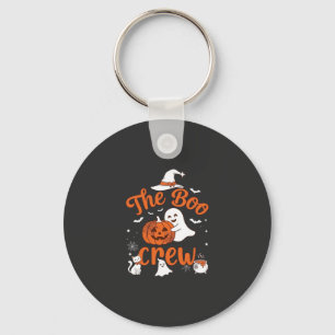 Boo Crew Spook Pompoen Witte Kat Heksenhoed Sleutelhanger
